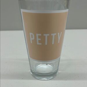 Clear Glass with Beige 'PETTY' Design
